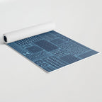 African Indigo Tribal Mud Cloth Yoga Mat Gallery Image 2