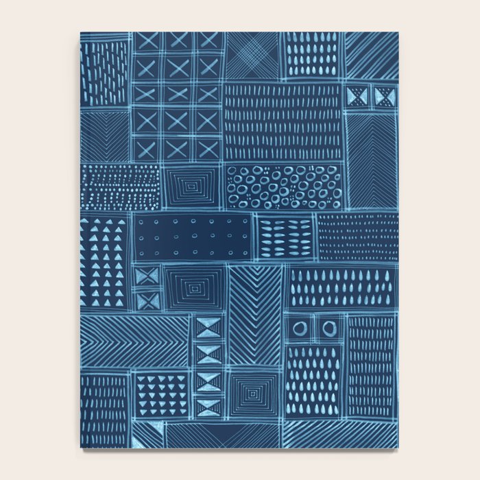 African Indigo Tribal Mud Cloth Notebook Gallery Image 4