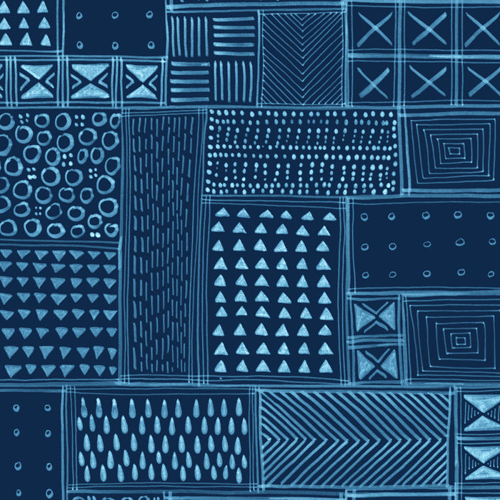 African Indigo Tribal Mud Cloth Coffee Mug Gallery Image 2