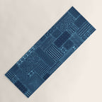 African Indigo Tribal Mud Cloth Yoga Mat Gallery Image 1