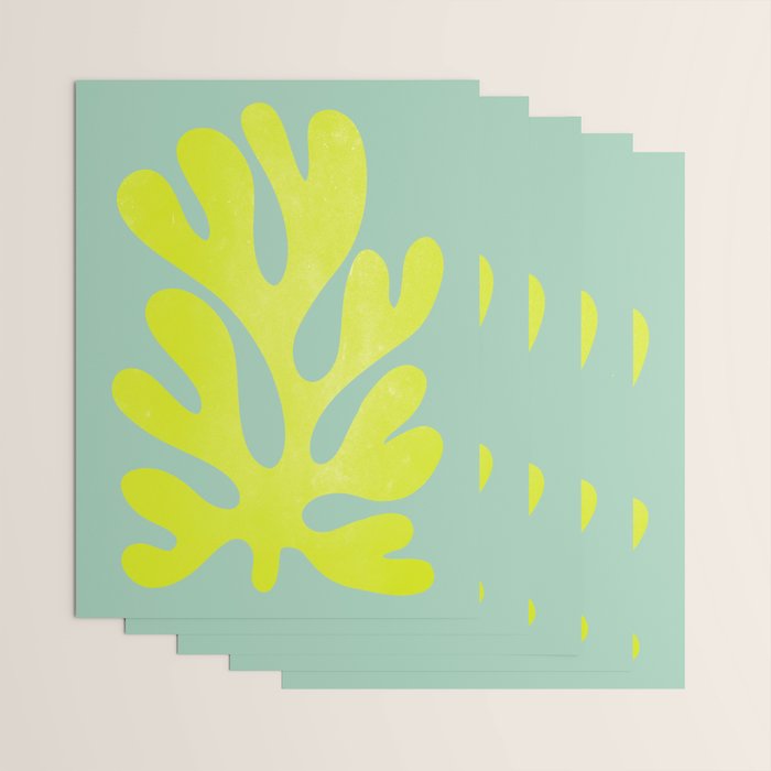 Lime & Sea Green: Matisse Paper Cutouts 06 Wrapping Paper Gallery Image 3