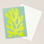 Lime & Sea Green: Matisse Paper Cutouts 06 Stationery Card Gallery Image 2