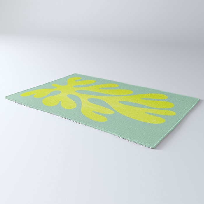 Lime & Sea Green: Matisse Paper Cutouts 06 Rug Gallery Image 3