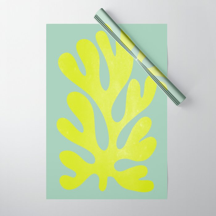 Lime & Sea Green: Matisse Paper Cutouts 06 Wrapping Paper Gallery Image 1