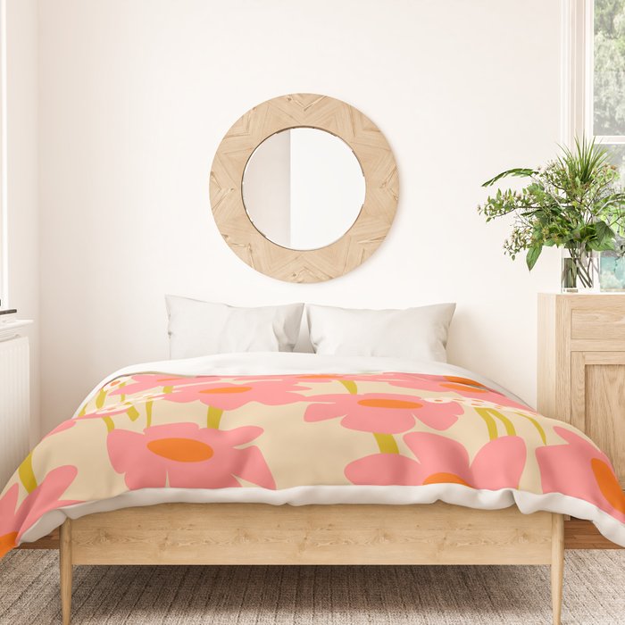 Relax in your summer meadow - floral shapes pattern Duvet Cover Gallery Image 3