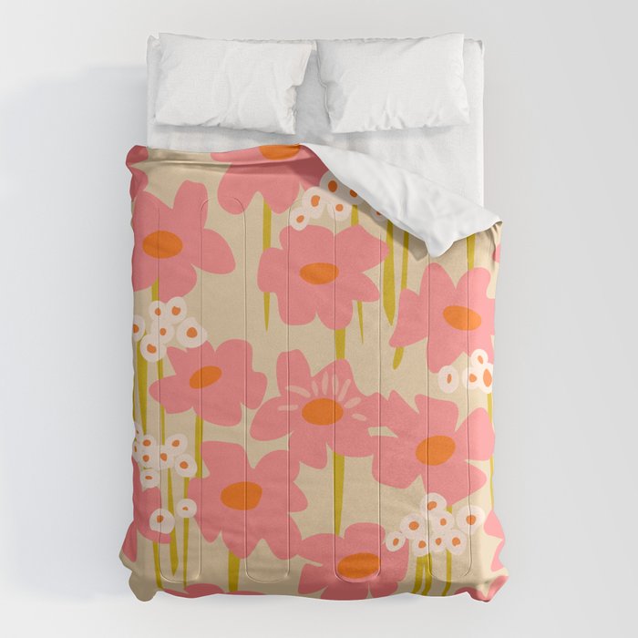 Relax in your summer meadow - floral shapes pattern Comforter Gallery Image 6