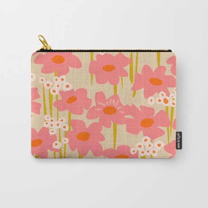 Relax in your summer meadow - floral shapes pattern Carry All Pouch Gallery Image 1