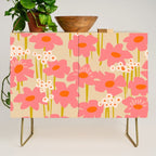Relax in your summer meadow - floral shapes pattern Credenza Gallery Image 1
