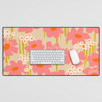 Relax in your summer meadow - floral shapes pattern Desk Mat Gallery Image 1