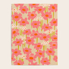 Relax in your summer meadow - floral shapes pattern Poster Gallery Image 4