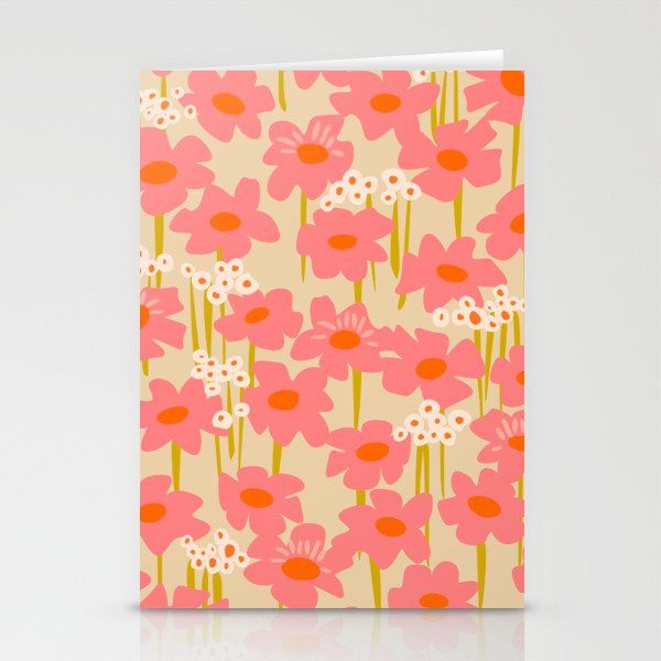 Relax in your summer meadow - floral shapes pattern Stationery Card Gallery Image 1