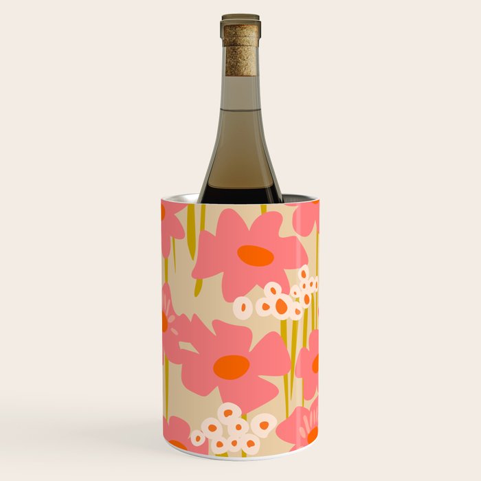 Relax in your summer meadow - floral shapes pattern Wine Chiller Gallery Image 3