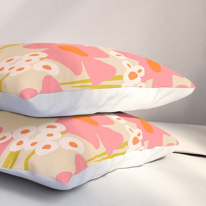 Relax in your summer meadow - floral shapes pattern Pillow Sham Gallery Image 3