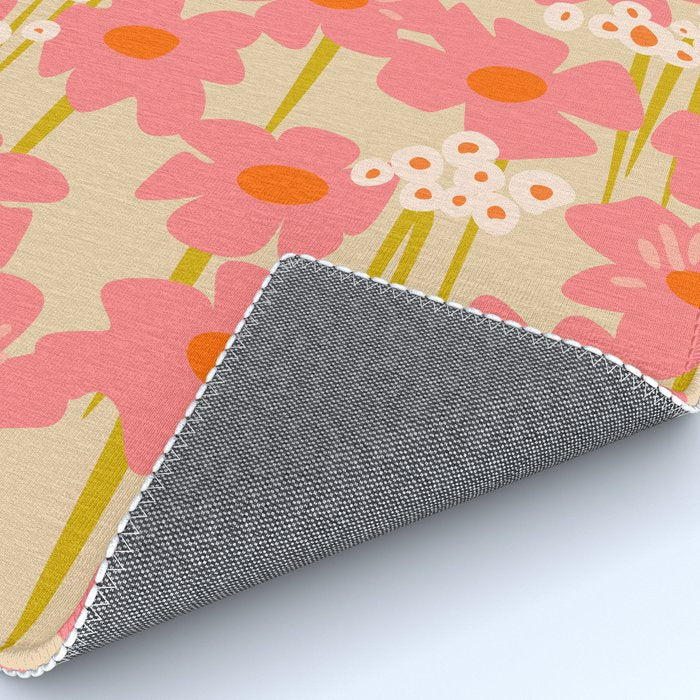 Relax in your summer meadow - floral shapes pattern Rug Gallery Image 4