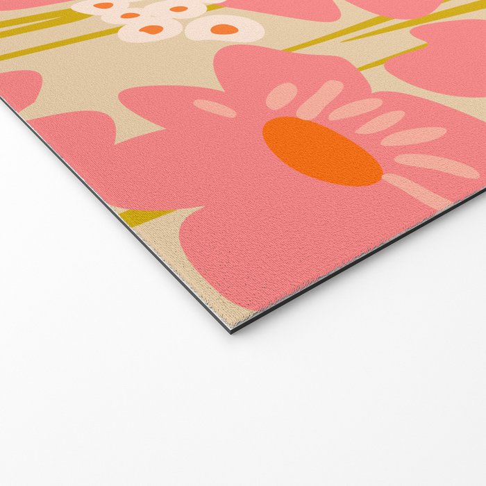 Relax in your summer meadow - floral shapes pattern Welcome Mat Gallery Image 2
