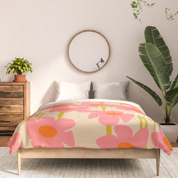 Relax in your summer meadow - floral shapes pattern Comforter Gallery Image 3