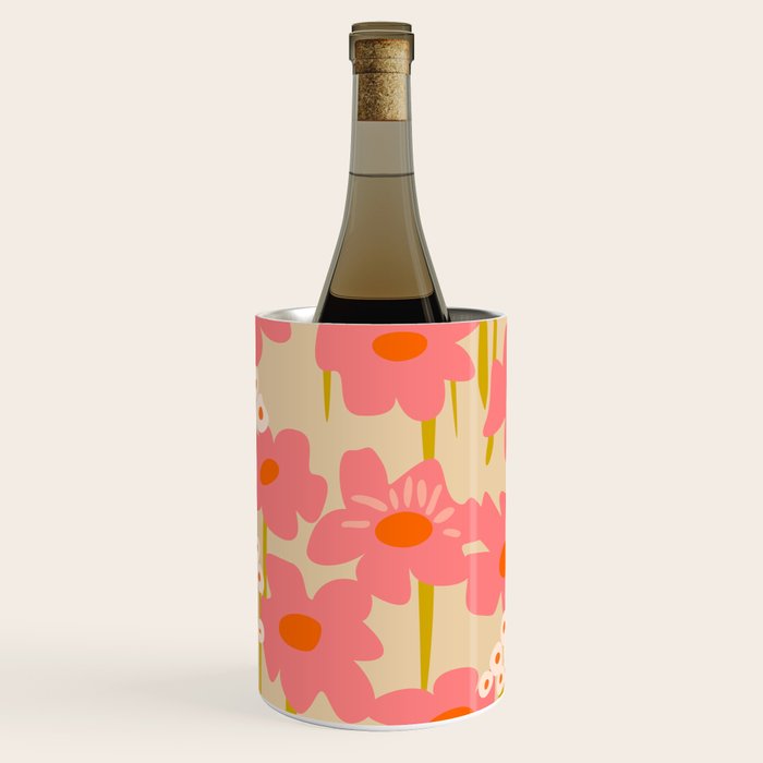 Relax in your summer meadow - floral shapes pattern Wine Chiller Gallery Image 1
