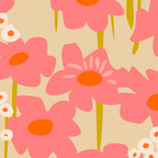 Relax in your summer meadow - floral shapes pattern Coffee Mug Gallery Image 2