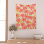 Relax in your summer meadow - floral shapes pattern Wall Tapestry Gallery Image 2