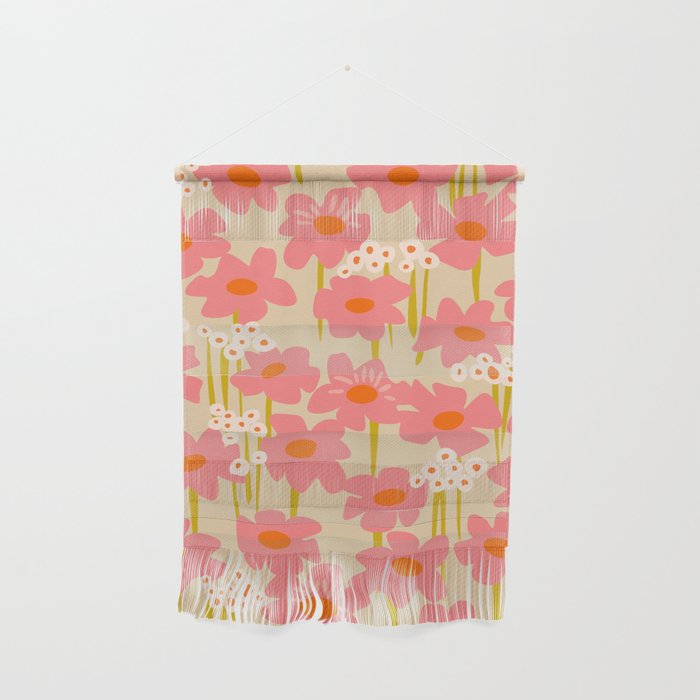 Relax in your summer meadow - floral shapes pattern Wall Hanging Gallery Image 1