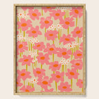 Relax in your summer meadow - floral shapes pattern Serving Tray Gallery Image 1