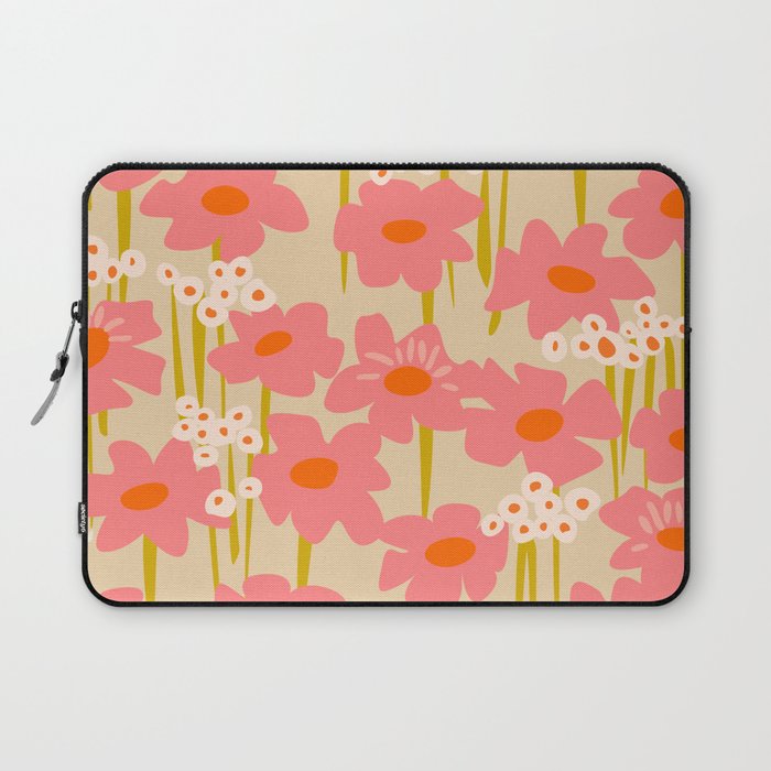 Relax in your summer meadow - floral shapes pattern Laptop Sleeve Gallery Image 1