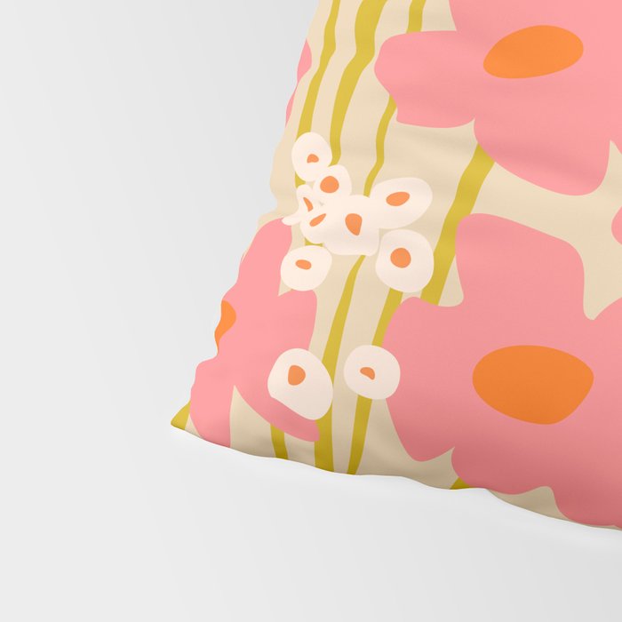 Relax in your summer meadow - floral shapes pattern Pillow Sham Gallery Image 4