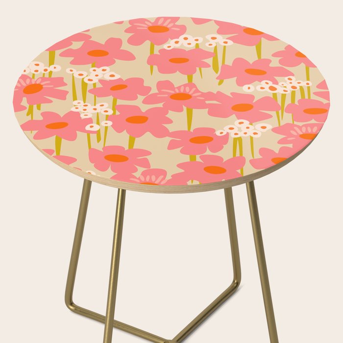 Relax in your summer meadow - floral shapes pattern Side Table Gallery Image 2