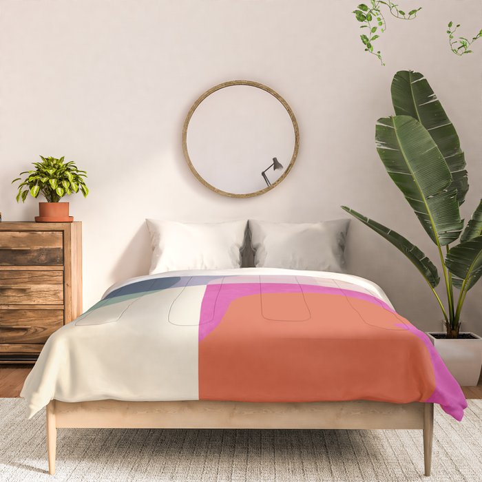 mid century modern shapes Comforter Gallery Image 3
