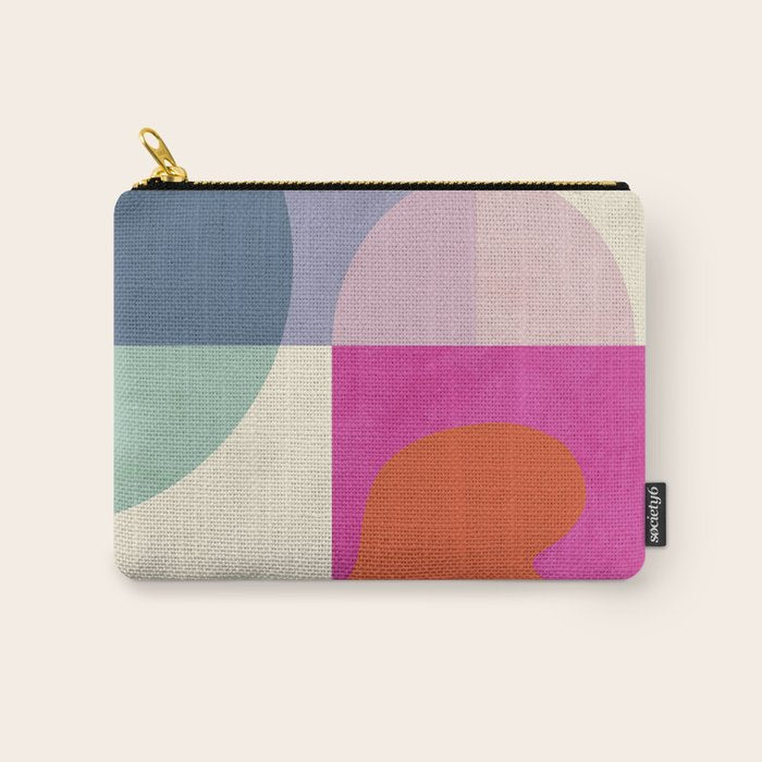 mid century modern shapes Carry All Pouch Gallery Image 1
