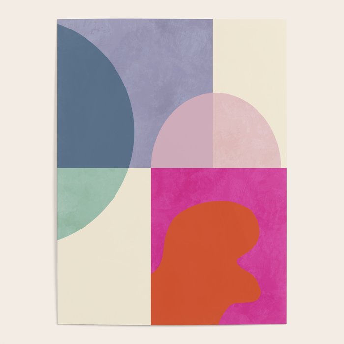 mid century modern shapes Poster Gallery Image 4