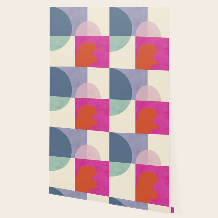 mid century modern shapes Wallpaper Gallery Image 2