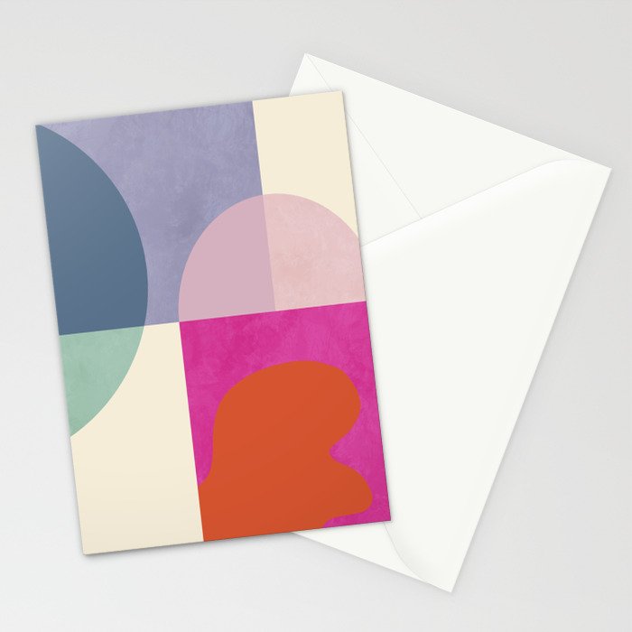 mid century modern shapes Stationery Card Gallery Image 2