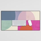 mid century modern shapes Desk Mat Gallery Image 1