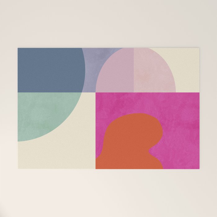 mid century modern shapes Welcome Mat Gallery Image 1