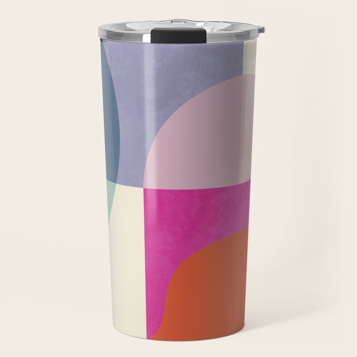 mid century modern shapes Travel Mug Gallery Image 1