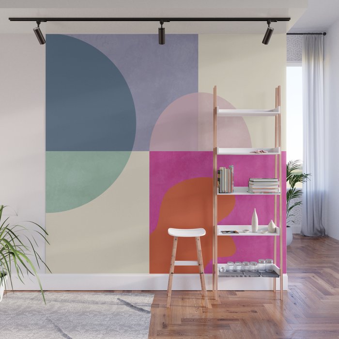 mid century modern shapes Wall Mural Gallery Image 1
