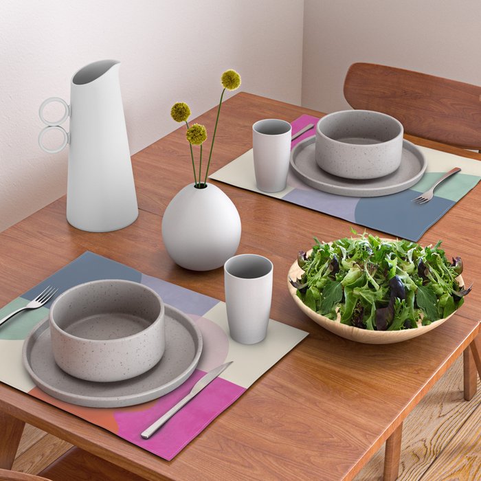 mid century modern shapes Placemat Gallery Image 2