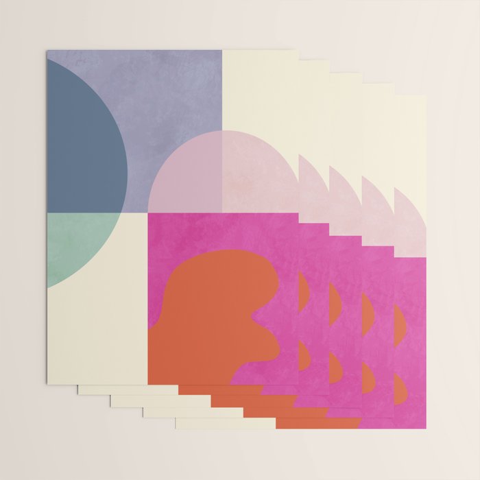 mid century modern shapes Wrapping Paper Gallery Image 3