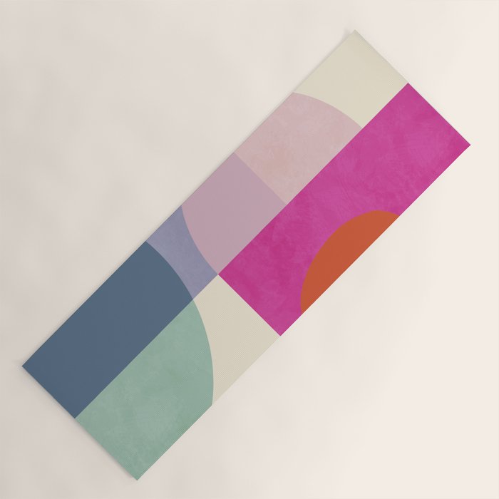 mid century modern shapes Yoga Mat Gallery Image 1
