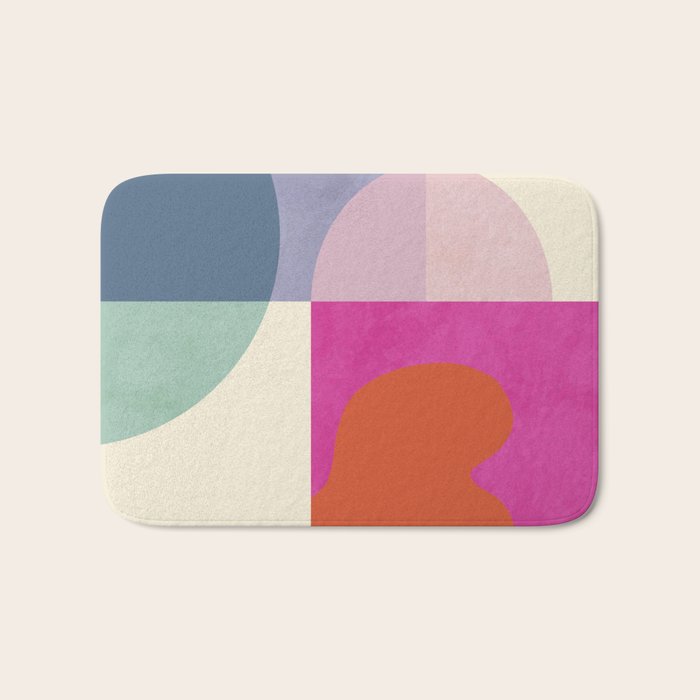 mid century modern shapes Bath Mat Gallery Image 1