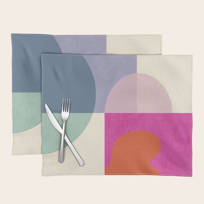 mid century modern shapes Placemat Gallery Image 1