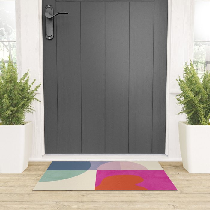 mid century modern shapes Welcome Mat Gallery Image 3