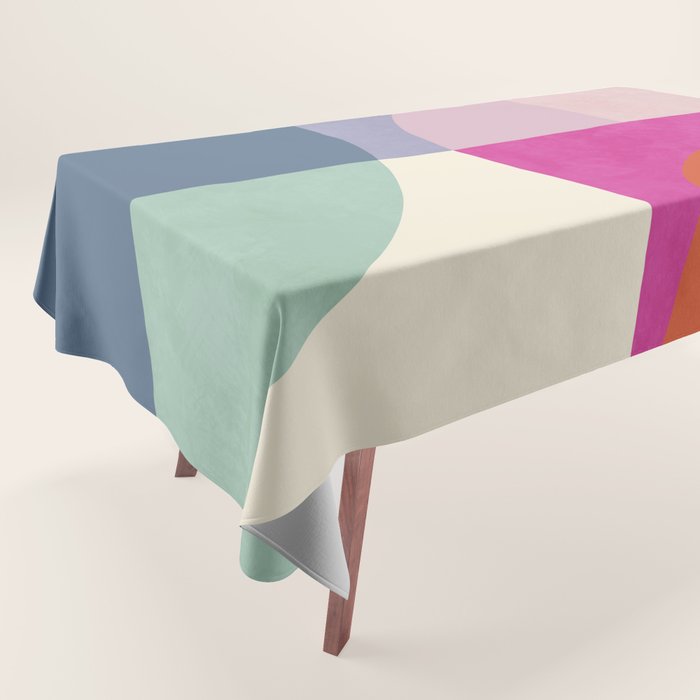 mid century modern shapes Tablecloth Gallery Image 1