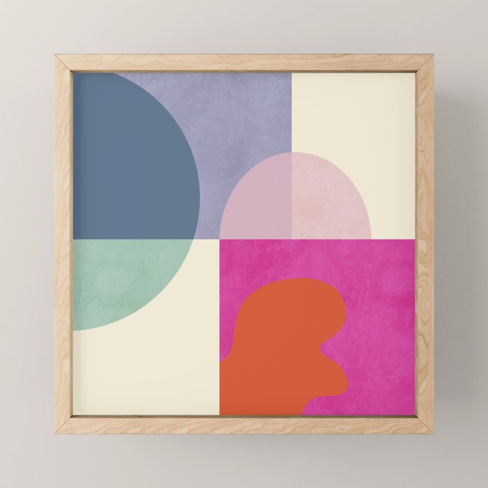 mid century modern shapes Mini Art Print Gallery Image 1
