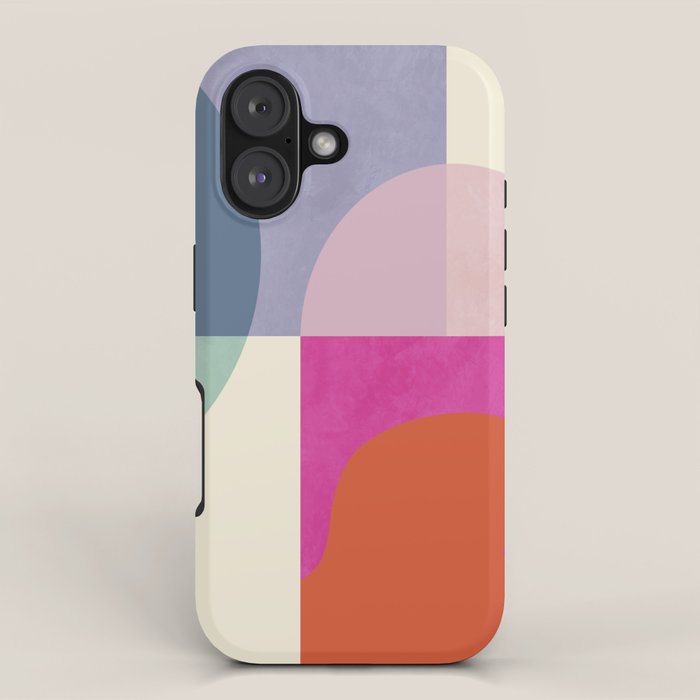 mid century modern shapes iPhone Case Gallery Image 1