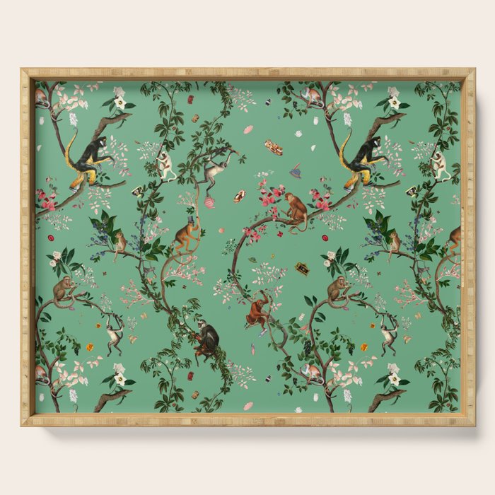 Monkey World Green Serving Tray Gallery Image 1