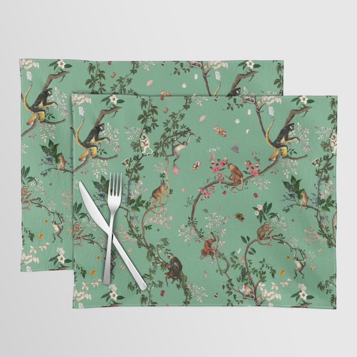 Monkey World Green Placemat Gallery Image 1