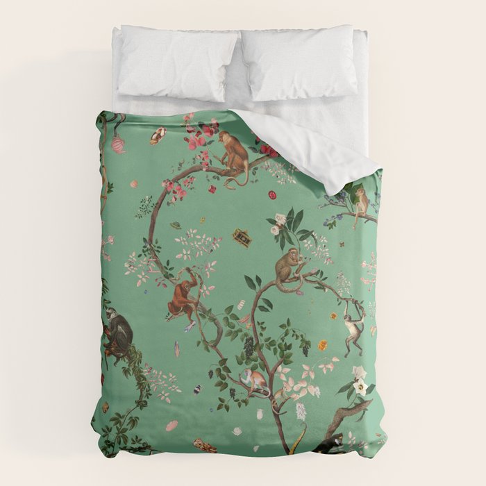 Monkey World Green Duvet Cover Gallery Image 6