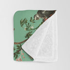 Monkey World Green Throw Blanket Gallery Image 3